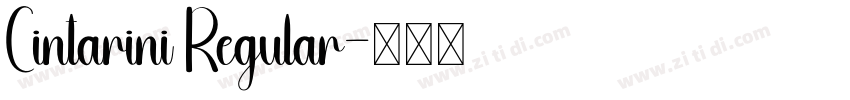 Cintarini Regular字体转换 Cintarini Regular字体转换